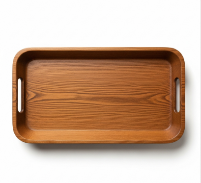 Decorative wooden tray for coffee table decor