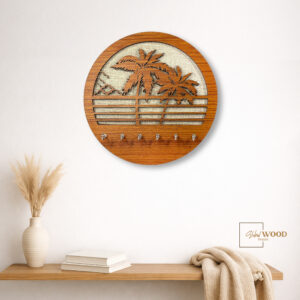 Wooden Wall Key Holder – Handcrafted Decorative Key Hanger